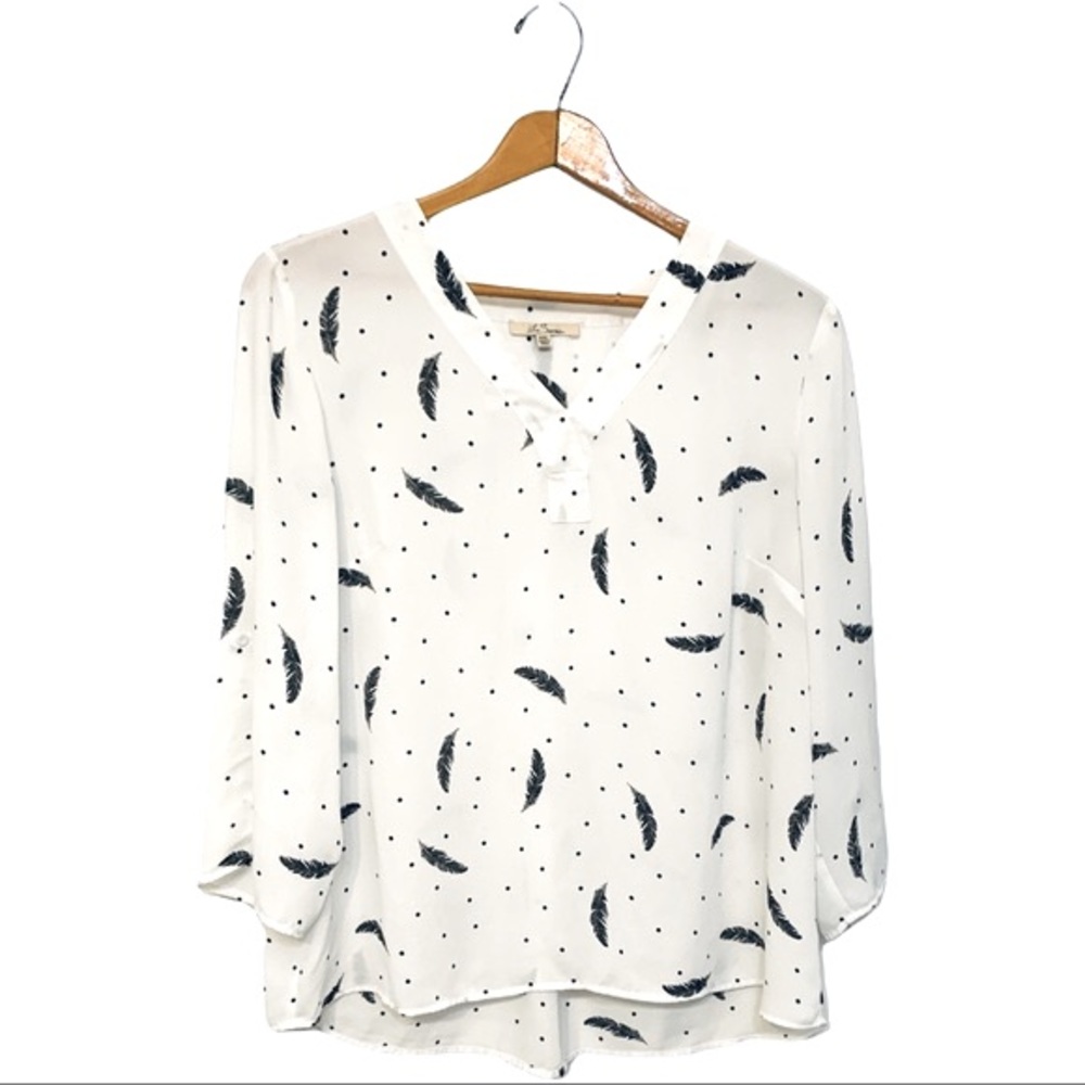 Les Serein White Feather Blouse